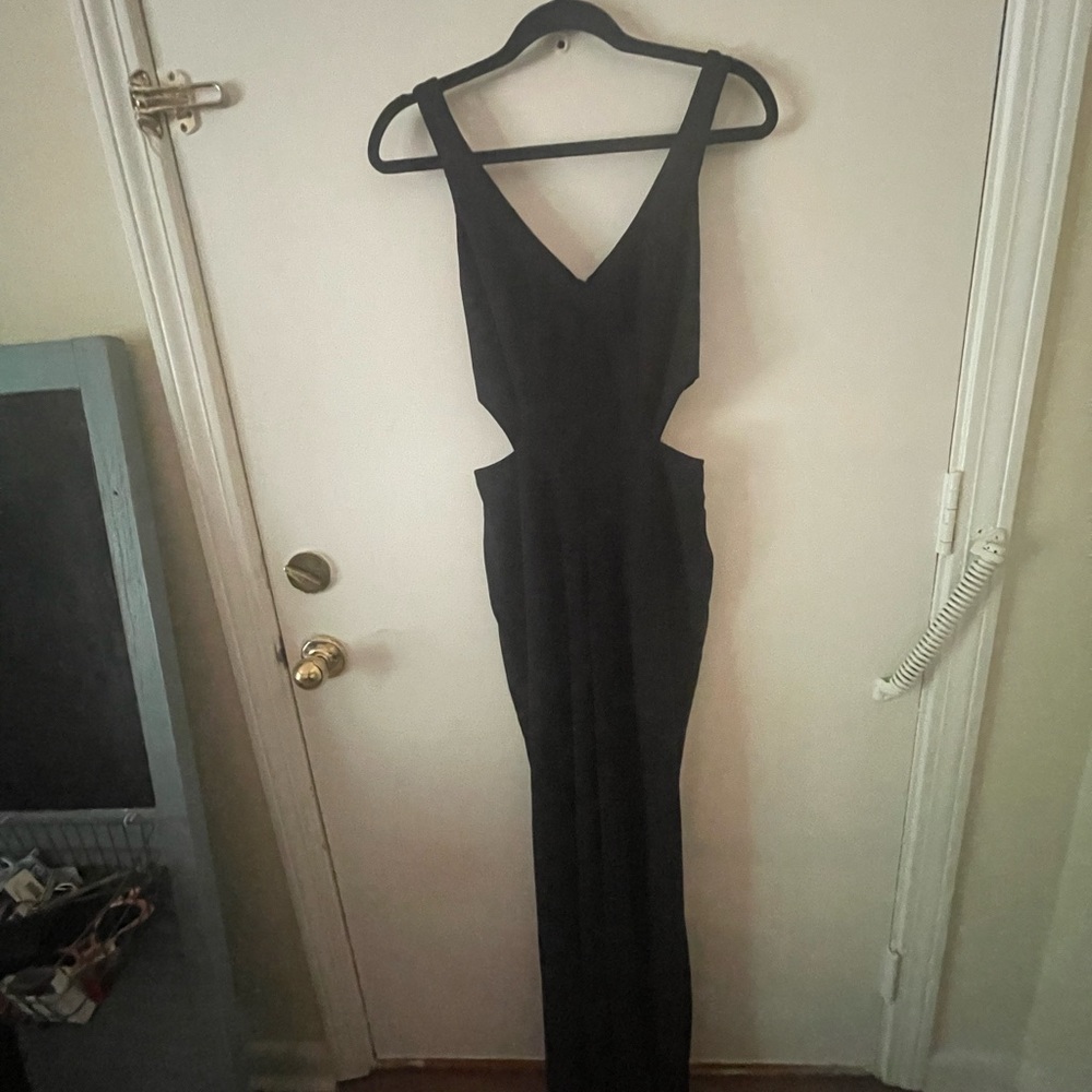 Black cut out jumpsuit